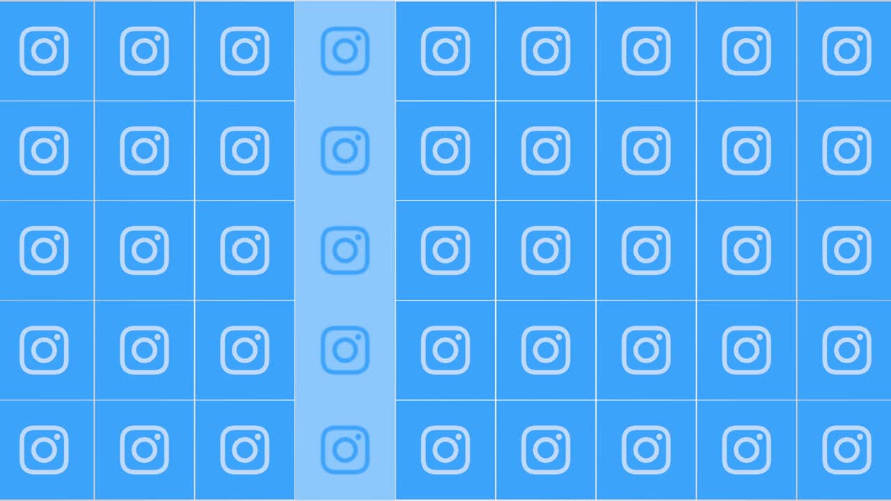 iconos sociales de instagram en el fondo de la red