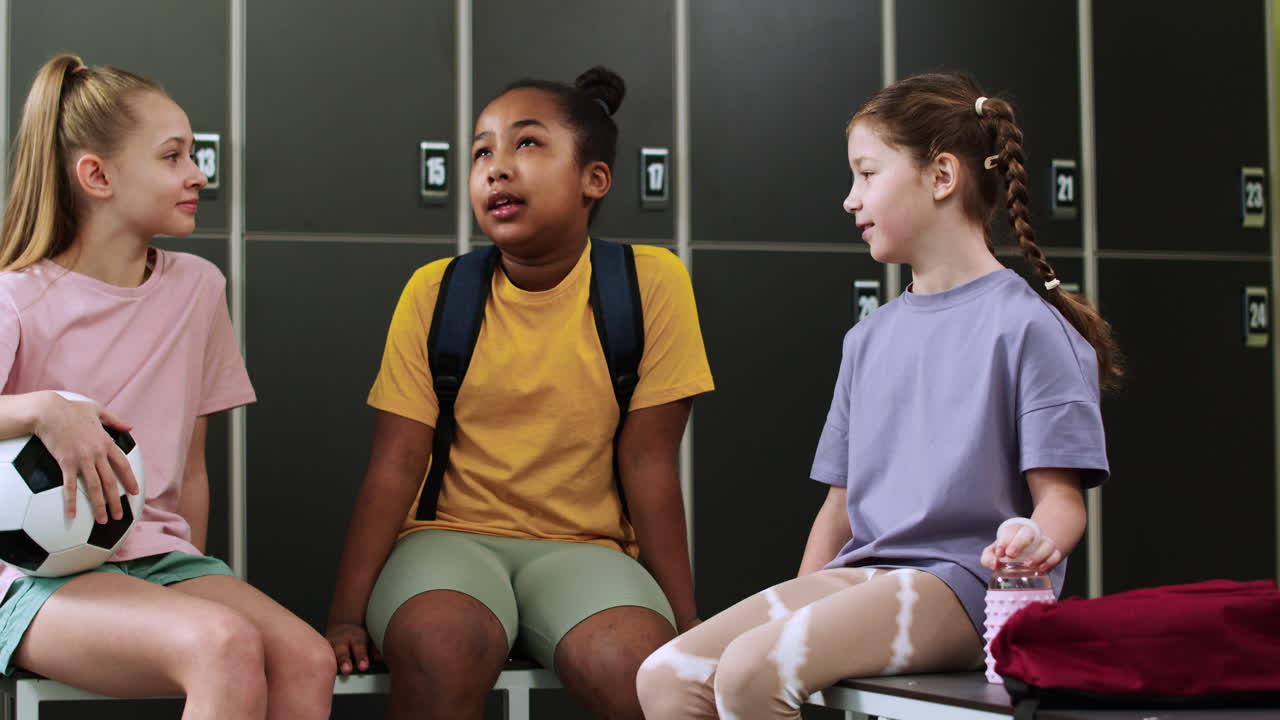 Girls talking about sports