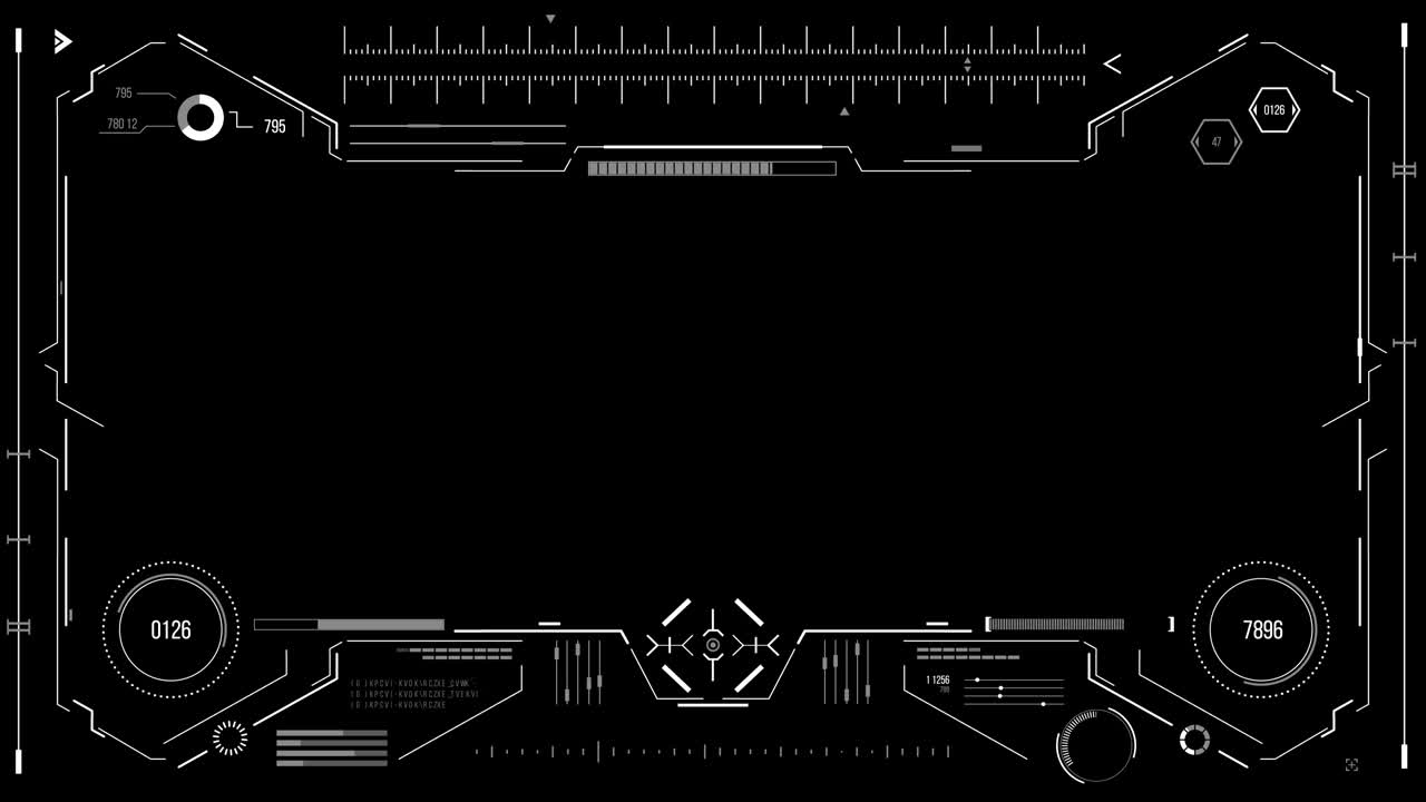 Futuristic user interface with HUD and infographic elements.