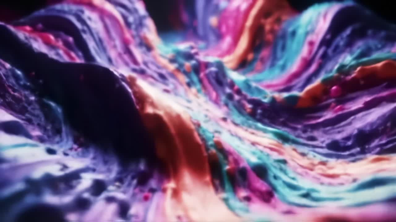 Abstract Colorful Fluid Art