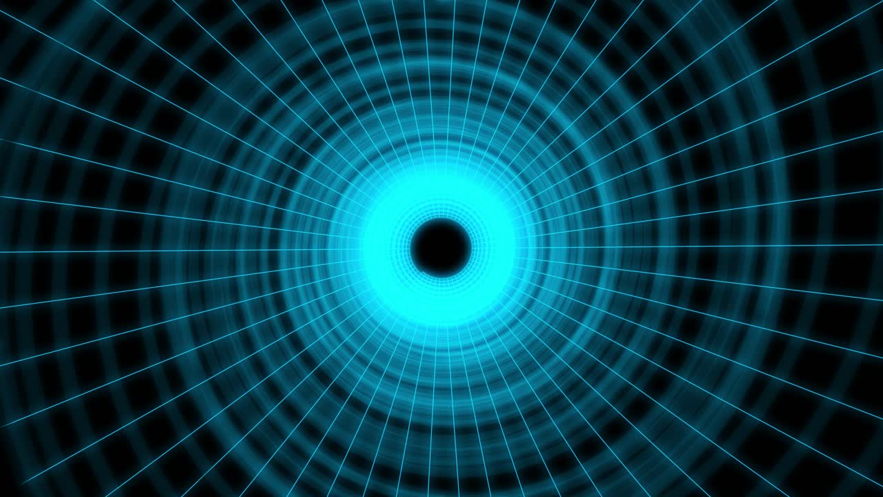 material de archivo de ilusión óptica 3d de túnel rayado