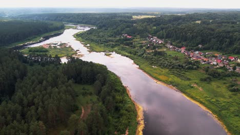 river daugava near the city of kraslava