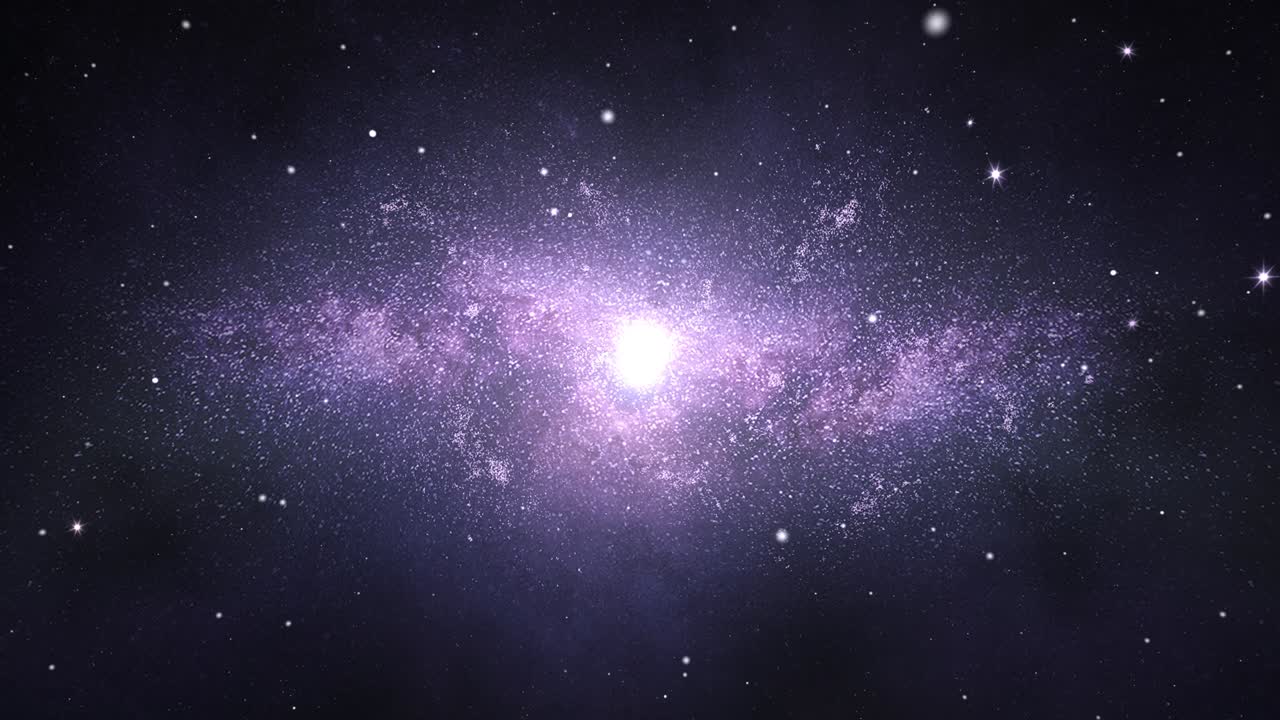 오리온 우주 성운과 별들의 밤하늘을 날아다니며