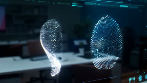 Holographic Fingerprint Biometric Security System on Digital Display