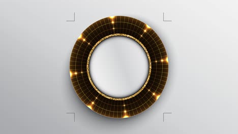abstract shiny neon yellow round target radar disk