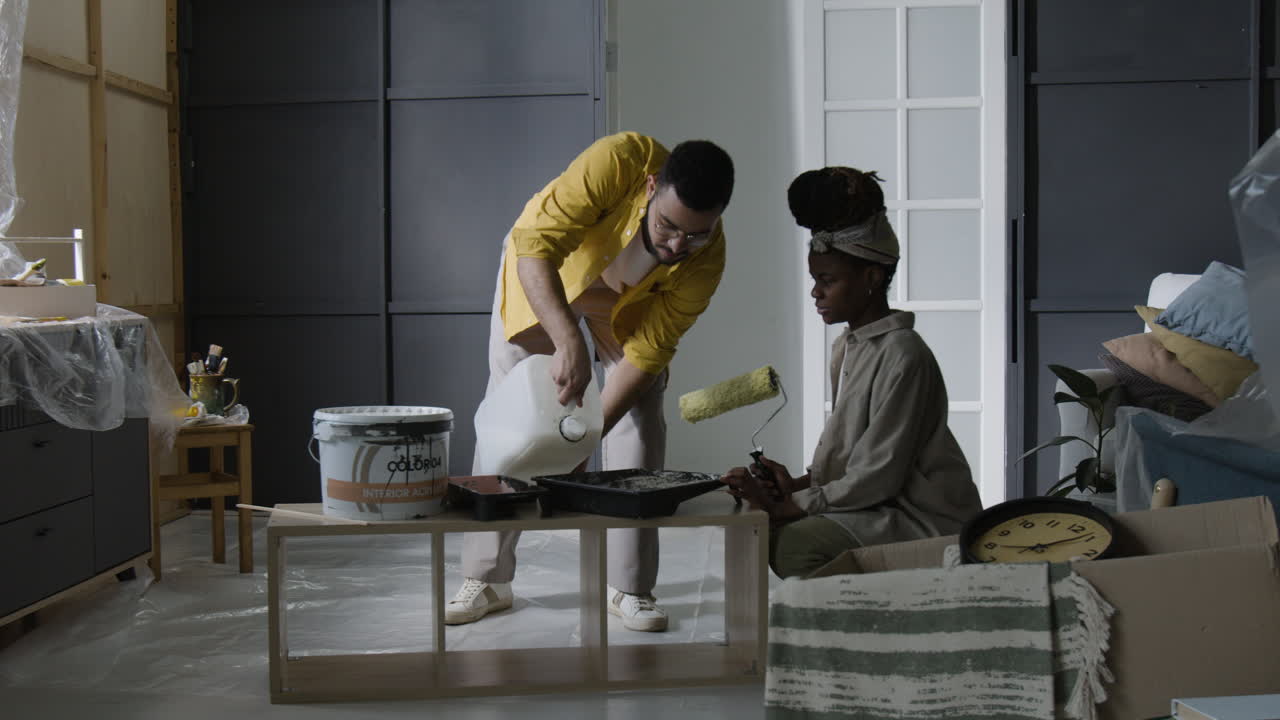 Couple Painting Interior