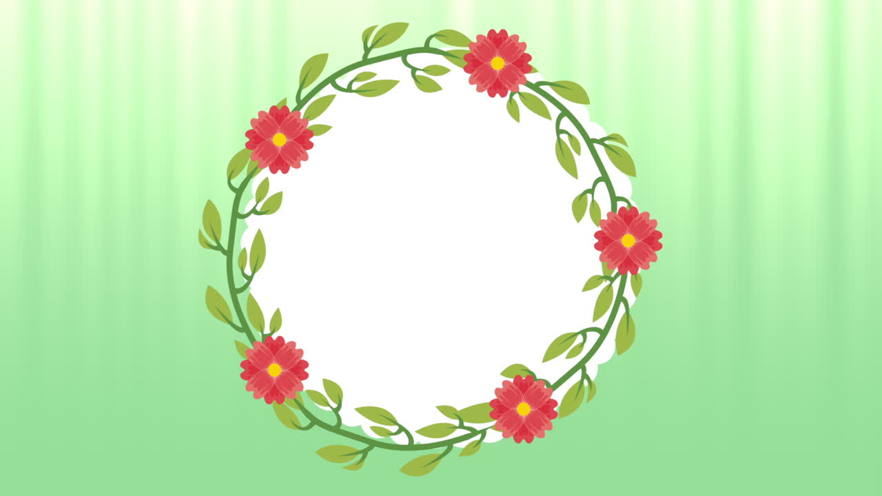 꽃 장식 디자인, 비디오 애니메이션 hd1080