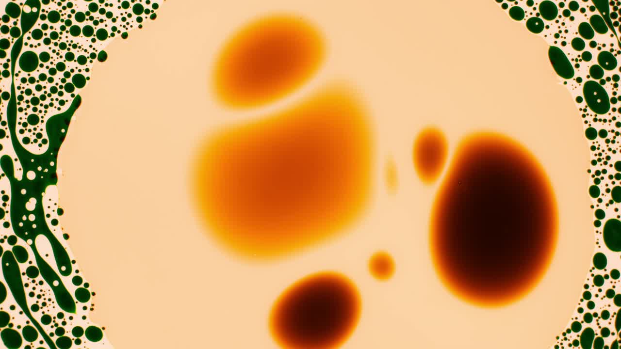 Swirling orange oil liquid visuals