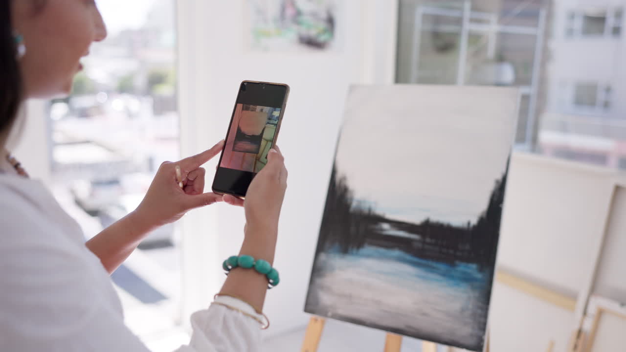 fotografía por teléfono, pintor