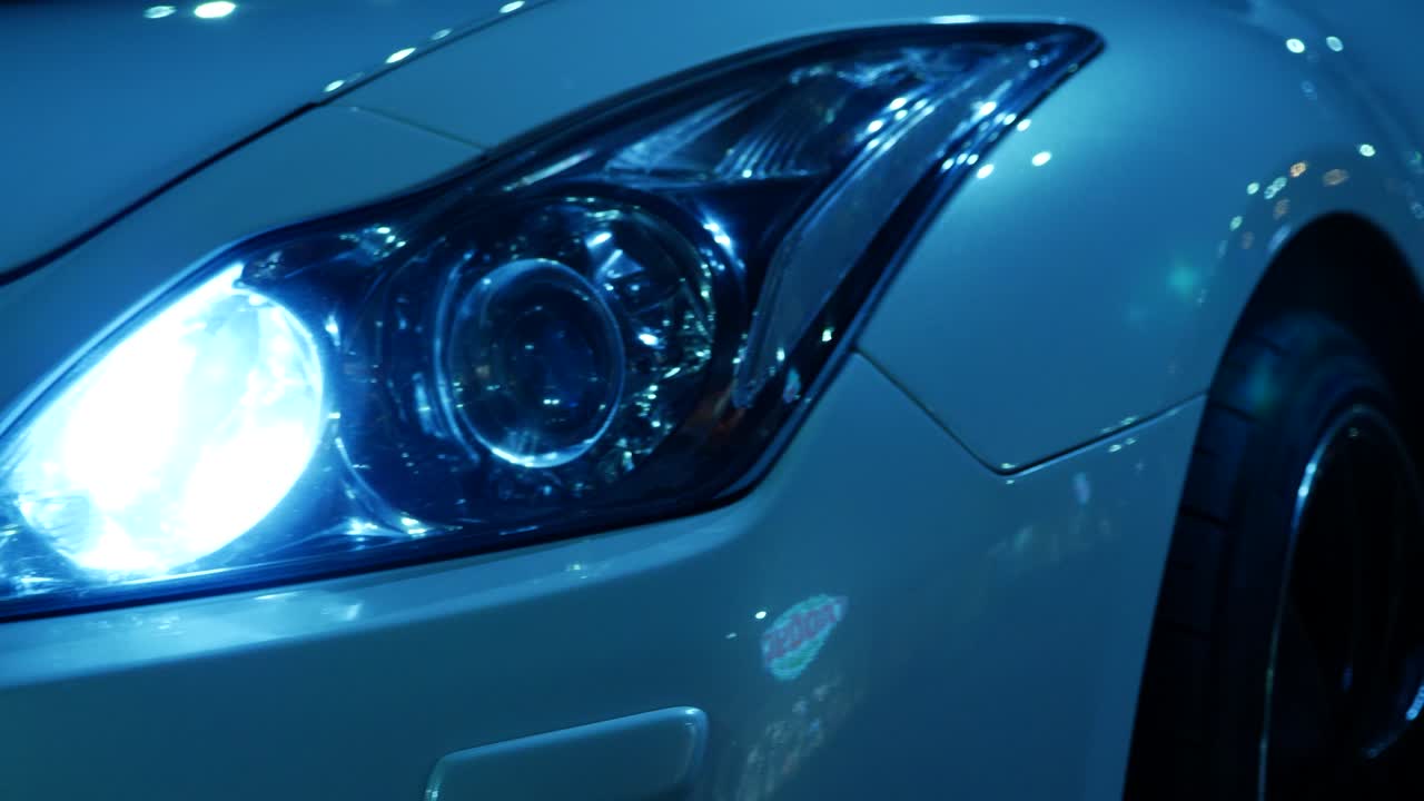 Car Headlight Close-Up