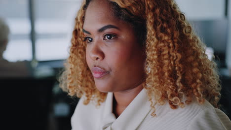 Business,-black-woman-and-focus-on-typing