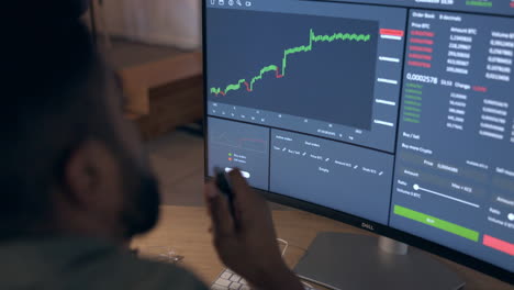 computer screen, stock market stats