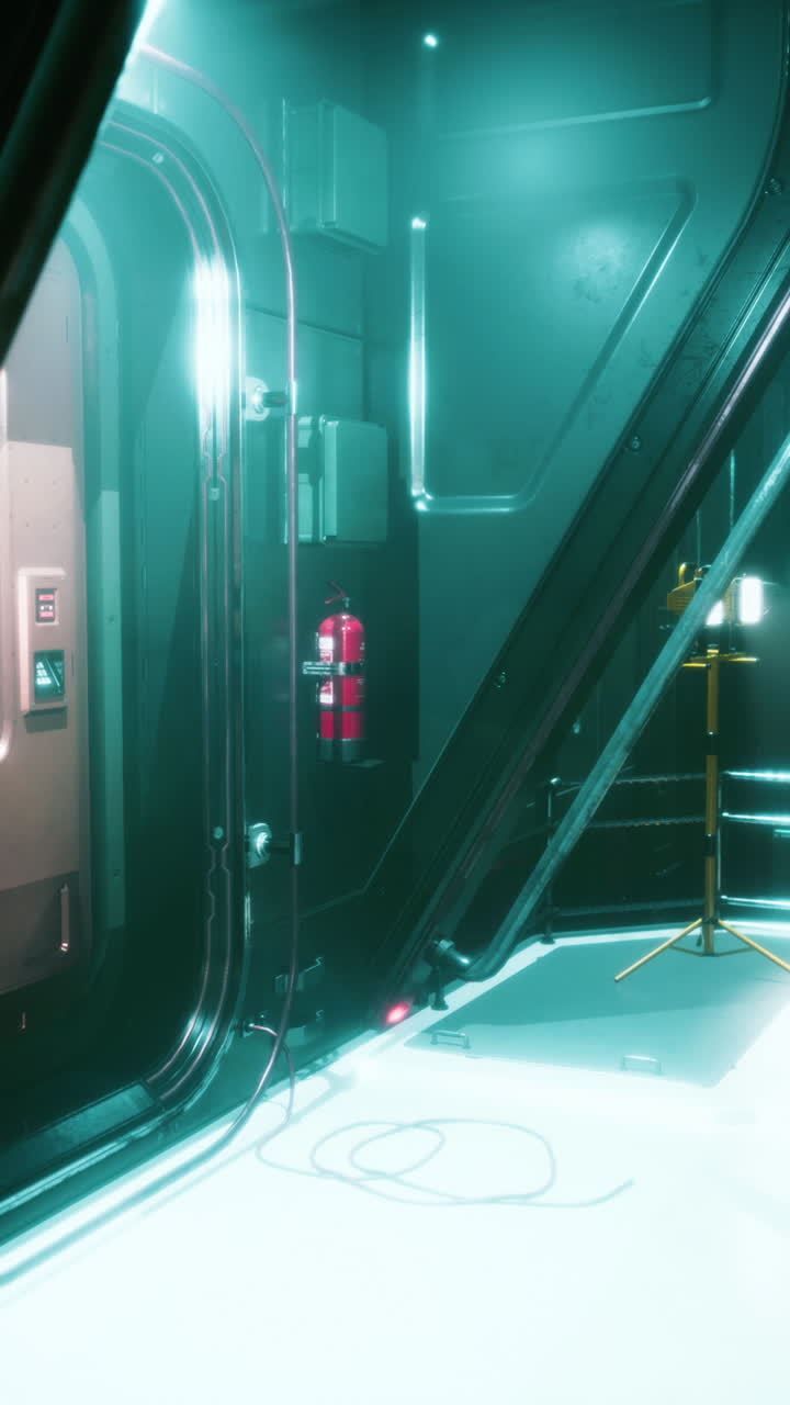 el interior del barco futurista