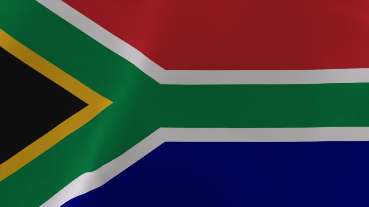 South Africa Waving Flag Animation 4K Moving Wallpaper Background