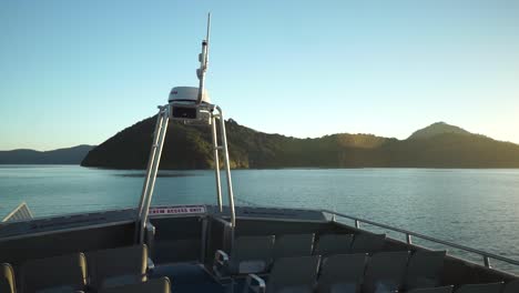 slowmo - morning sunrise boat cruise in marlborough sounds, new zealand