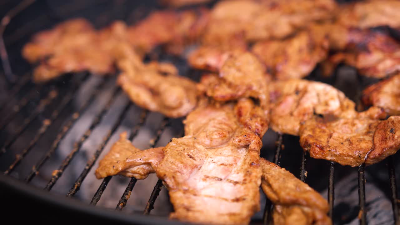 Grilled Pork on a Barbecue Grill