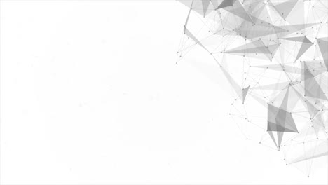 226 abstract low poly molecule and white bright technology connection structure communication social