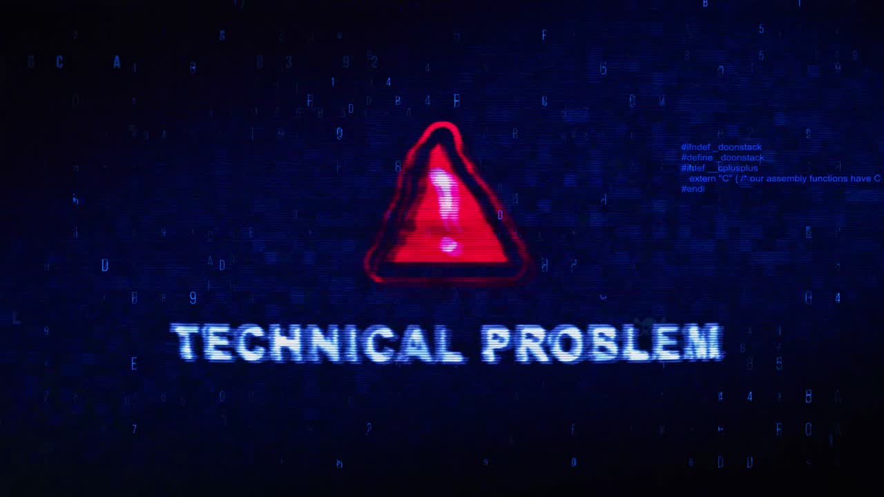 Technical Problem Alert on Digital Display