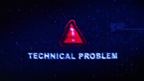 technical problem alert on digital display