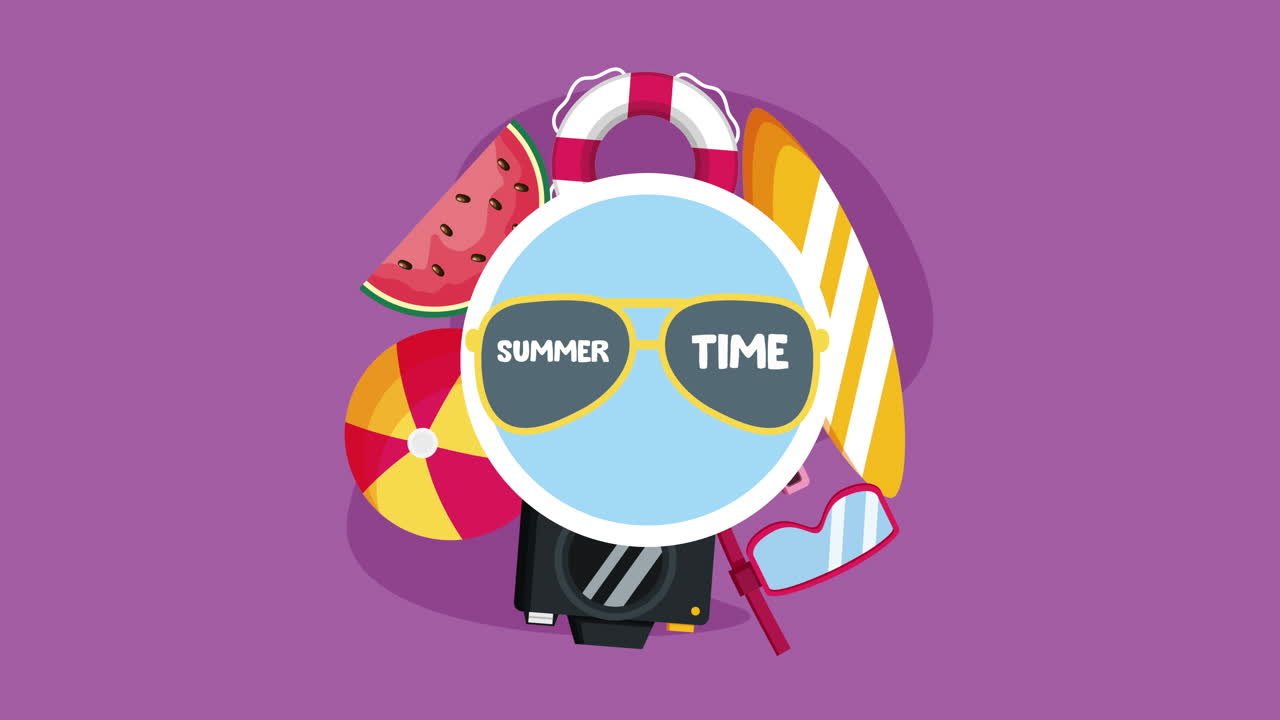 summer time enjoy animation