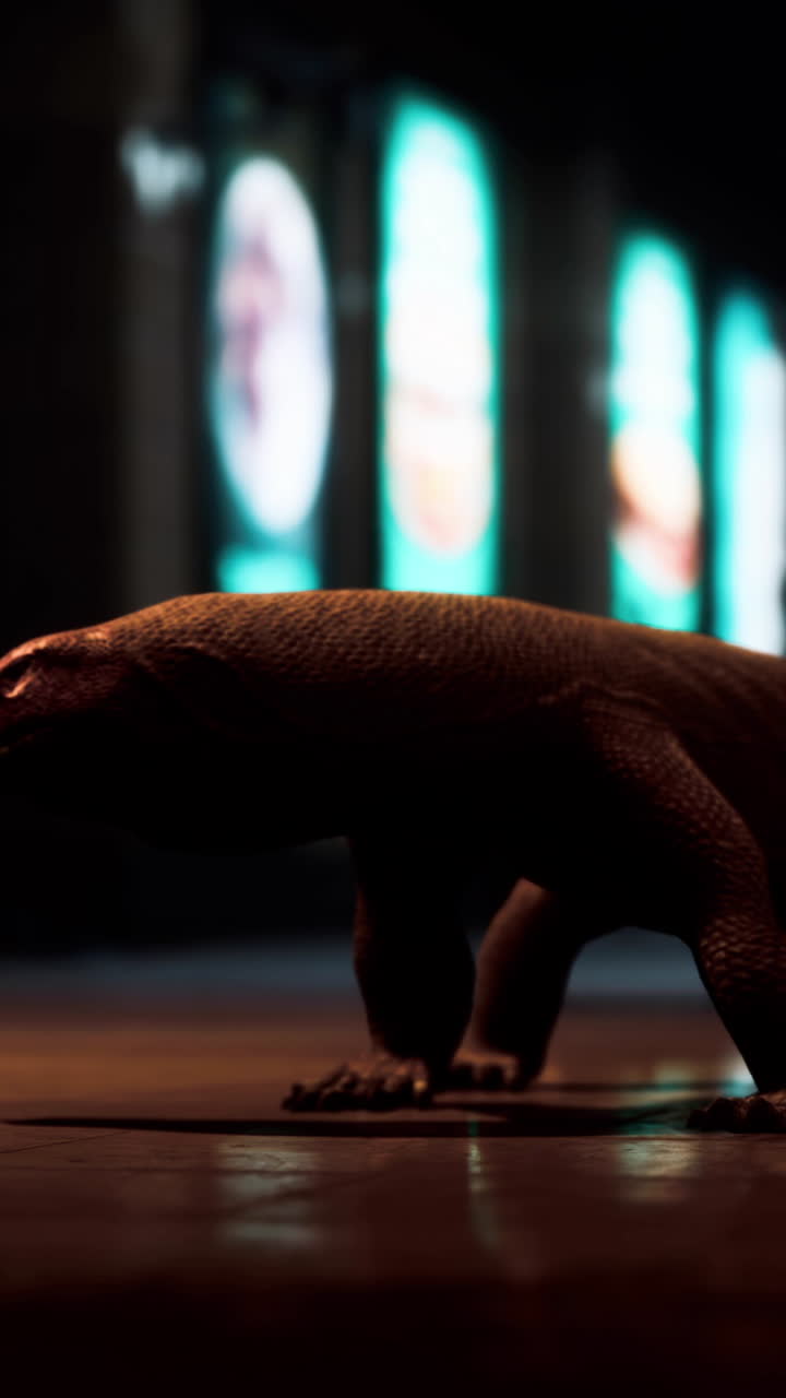 primer plano de un lagarto en la oscuridad