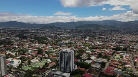 Barrio-Escalante-San-Jose-Costa-Rica-Hauptstadt-Drohne-Flächenschuss