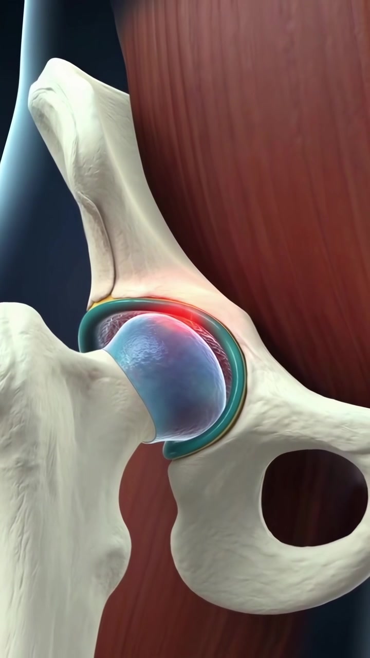 3D Medical Animation of Human Hip Joint with Pain and Inflammation