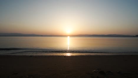 Stunning-sunset-over-Lake-Biwa-in-Japan-in-spring-sunshine