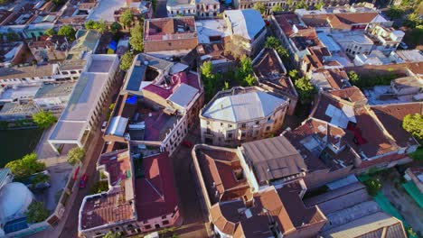 Bird&#039;s eye view of the design of the streets of Concha y Toro neighborhood with various architectural styles merged together Santiago Chile