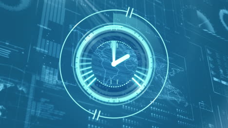 movimiento de reloj y procesamiento de datos