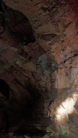 inside a cave