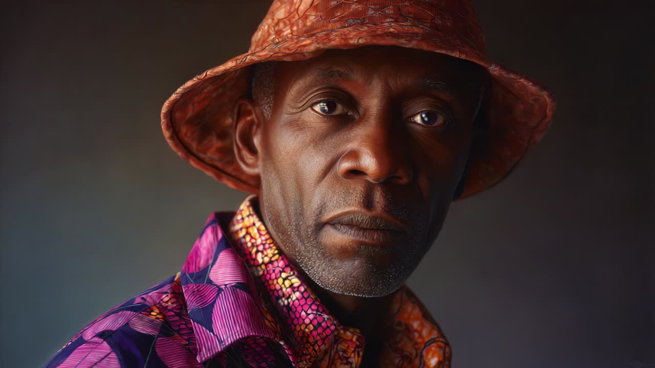 retrato de un hombre con un sombrero