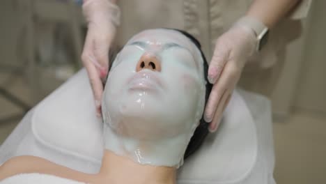 facial mask application at spa