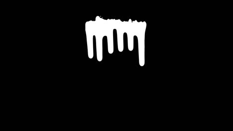 white ink dripping over black screen background