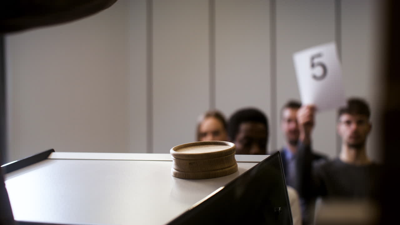 경매 세션에 있는 사람들