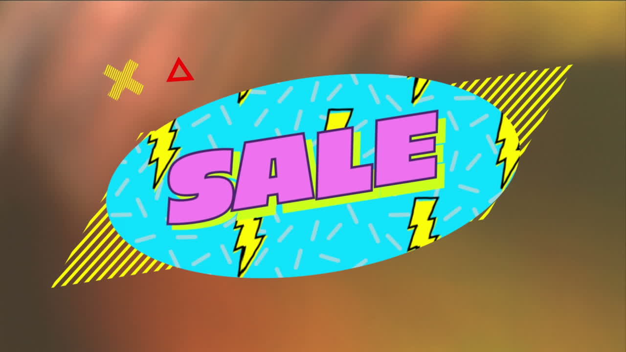 продажа графики на синем овале с меняющимся размытым фоном