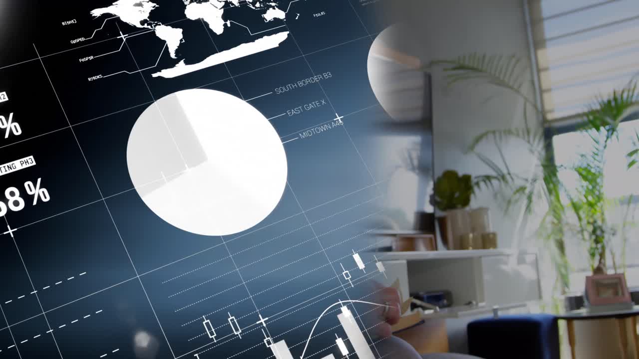 animación de gráficos y datos en la oficina