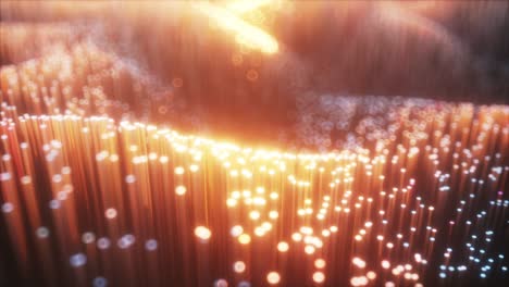 visualización de fibra óptica abstracta
