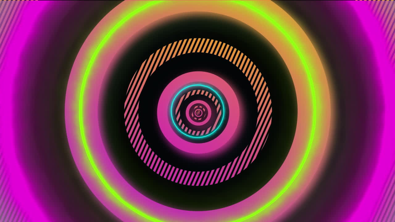 animación de formas en movimiento sobre fondo negro