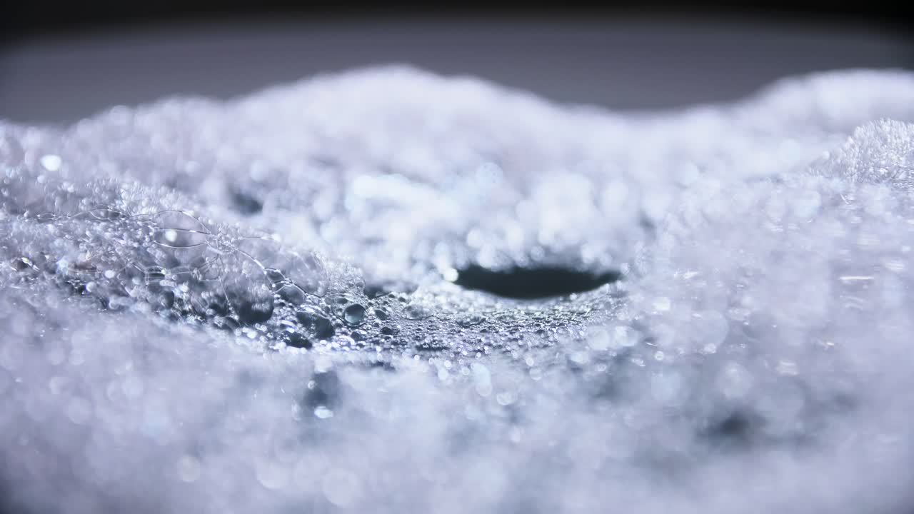 Realistic transparent soap bubbles with rainbow reflection