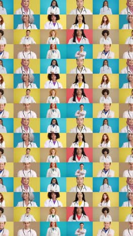 diverse group of doctors collage