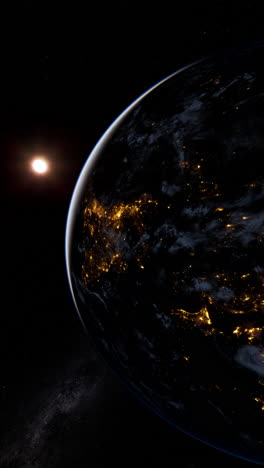 earth at night from space