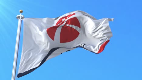 bandera de gwangju, provincia y ciudad de corea del sur, bucle