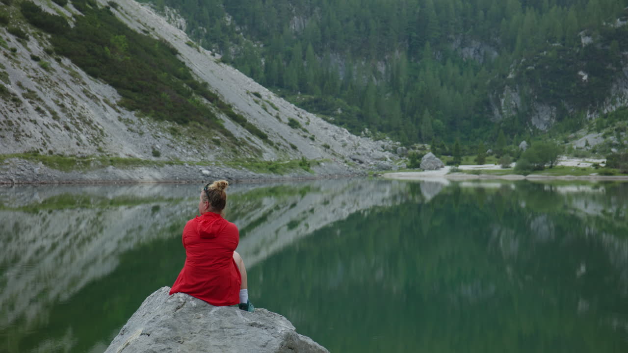 Mountain Reflection On Lake Krn During Summer Slovenia