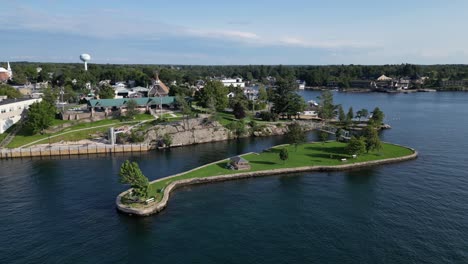 alexandria bay aerial during summer