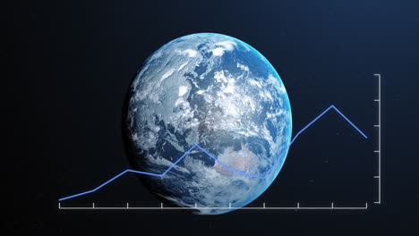 animación del procesamiento de datos en todo el mundo