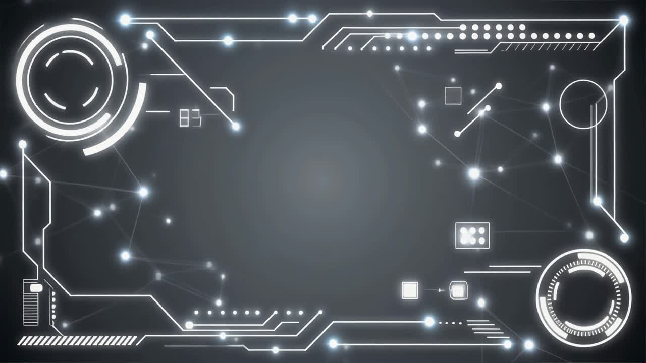 Animated Futuristic Technology Background with Circuit Board Elements