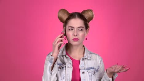 young woman on phone