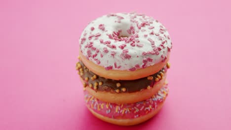 Stack-of-glazed-sweet-doughnuts