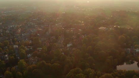 Toma-Aérea-Sobre-El-Barrio-De-Hampstead-De-Londres.